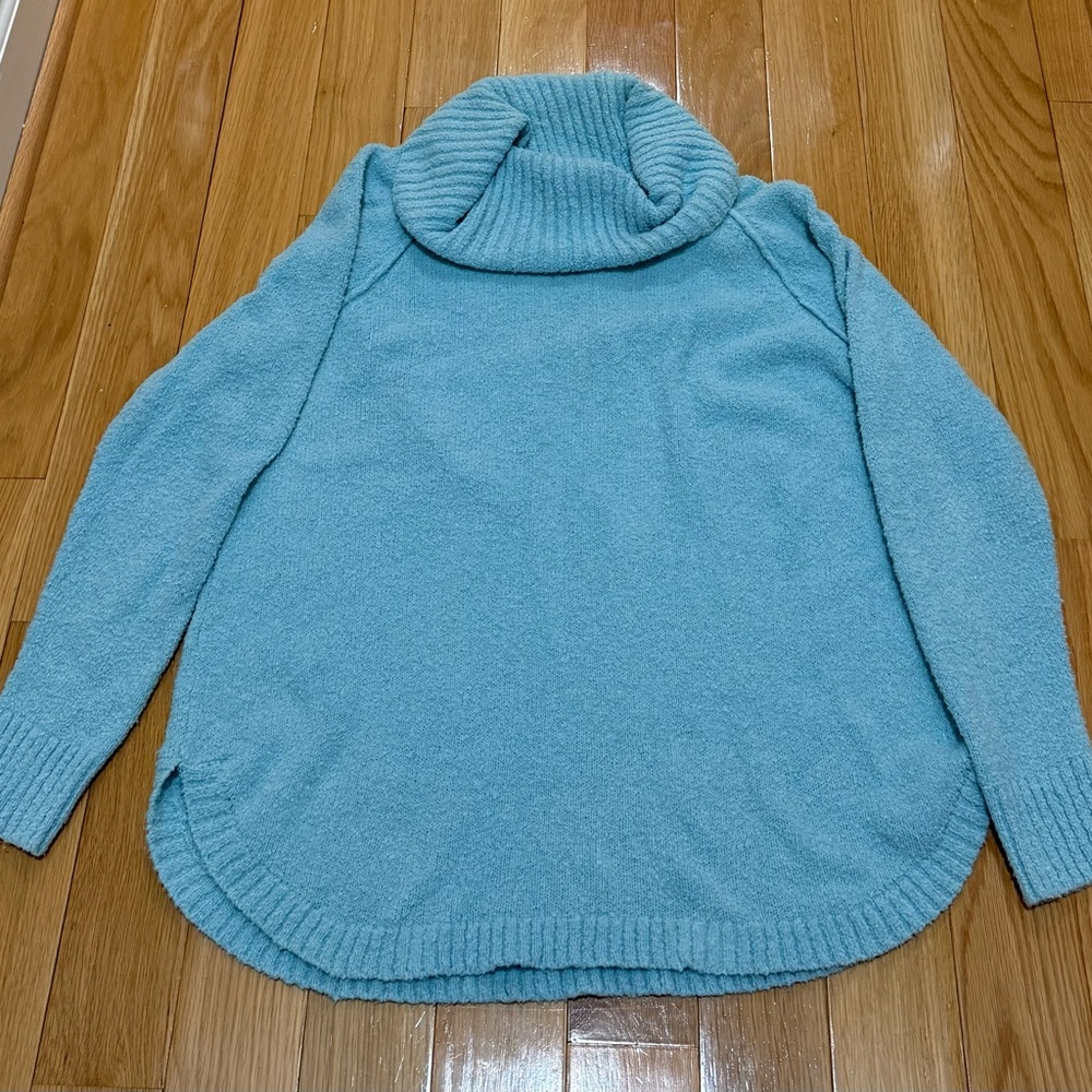 Ruby Rd. Soft Blue Cowl Neck Sweater
